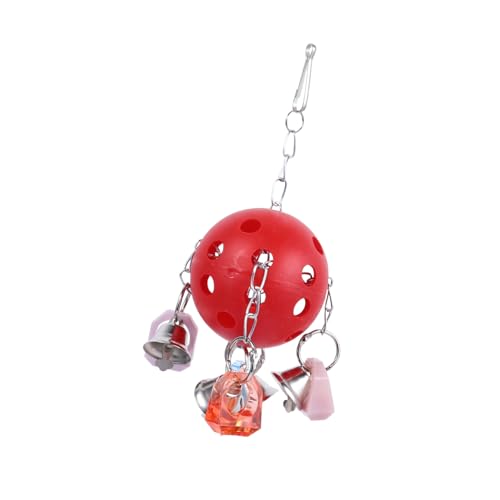 VICASKY Vogel Kauspielzeug Bunte Glocke Ball Hängen Schaukel Spielzeug Haustier Vogel Käfig Hängen Glocke Spielzeug von VICASKY