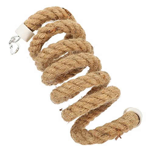 VICASKY Papageien Kletterseil aus Hochwertiger Baumwolle Langlebiges Vogelseil mit Verstellbarer Spirale Robustes Kauspielzeug Geeignet für Kleine bis Große Vögel Dekoratives Vogelkäfig von VICASKY