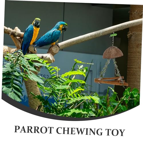 VICASKY Papageien Schaukel Nest aus Hängendes Sitzstangen Vogelspielzeug Beißfestes Trainingsspielzeug für Wellensittiche und Kleine Vögel Stabiler Käfigspielplatz für Balancetraining von VICASKY