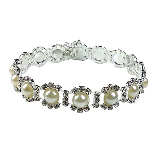 VICASKY Pearl Crystal Hundehalskette Attraktives Halsband für Hunde und Welpen für Partys und Stilvolles Haustierzubehör aus Hochwertigem Material VICASKY Pearl Crystal Hundehalskette Attraktives Halsband für Hunde und Welpen für Partys und Stilvolles Haustierzubehör aus Hochwertigem Material von VICASKY
