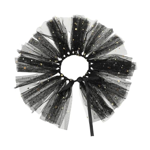 VICASKY Pet Ballerina Kostüm mit Verstellbarem Tüllrock und Spitzen-Design Schwarzer Paillettenrock für Hunde und Katzen Festliches Prinzessinnenkleid für Geburtstagsfeiern Hochzeiten und von VICASKY
