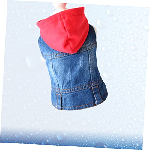 VICASKY Pet Cowboy Weste Denim mit Strickhut XXL Hundekleidung Frühling Sommer Herbst Atmungsaktiv Schützend Passend für Mittelgroße Hunde und Katzen von VICASKY