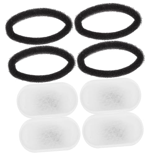 VICASKY Pet Water Fountain Filter Ersatzset mit Aktivkohle und Schwamm Kompatibel mit Edelstahl Trinkbrunnen für Katzen Langlebig Installieren Verbesserte Wasserqualität für Gesundes von VICASKY
