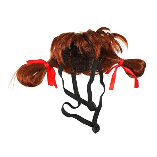 VICASKY Pet Wig für Hunde und Katzen Lustige Braun Goldene Verkleidung für Haustiere Sicheres und Material für und Besondere Anlässe VICASKY Pet Wig für Hunde und Katzen Lustige Braun Goldene Verkleidung für Haustiere Sicheres und Material für und Besondere Anlässe von VICASKY