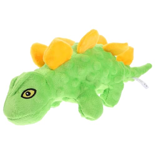 VICASKY Plüsch Hundespielzeug Dinosaurier mit Quietscher Langlebiges Kauspielzeug für Kleine Hunde Interaktives Kuscheltier zur Beschäftigung und Zahnpflege Grünes Stofftier von VICASKY