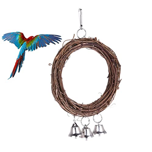 VICASKY Rattan Parrotschaukel mit Glocken für Vögel für Käfig und Garten Stärkt Balance und Koordination Design Perfektes Vogelzubehör Zufällige Farbe Zufällige Farbe VICASKY Rattan Parrotschaukel mit Glocken für Vögel für Käfig und Garten Stärkt Balance und Koordination Design Perfektes Vogelzubehör Zufällige Farbe Zufällige Farbe von VICASKY