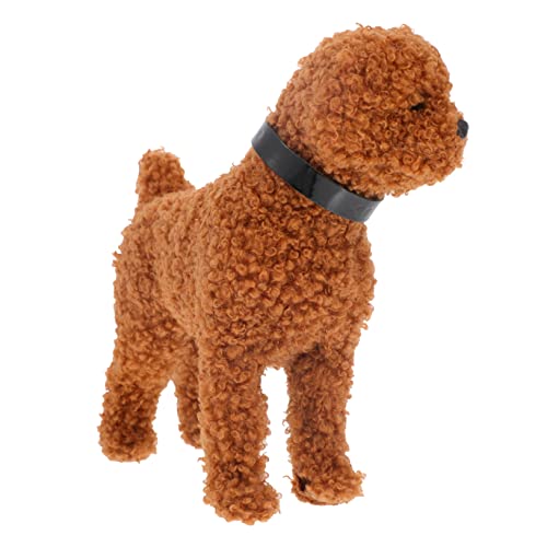 VICASKY Realistischer Plüsch Hund Figur Dekoration Niedliches Cartoon Design Für Wohnraum Spielzeug Für Weihnachtsdeko Huggable Hautfreundlich von VICASKY