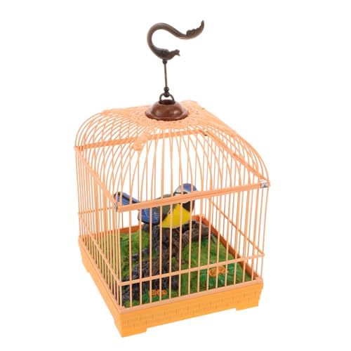 VICASKY Realistisches Vogelkäfig mit Geräuschen und Animierter Vogel im Käfig für Erwachsene Tragbares Dekorationsspielzeug Authentisches für Altersgruppen von VICASKY