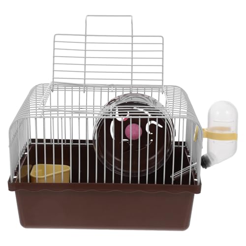 VICASKY Tragbarer Hamsterkäfig mit Wasserflasche und Käfigzubehör Kompakte Transportbox für Kleintiere für Hamster Chinchillas und Kleine Vögel Leicht zu Tragen und Hautfreundlich von VICASKY