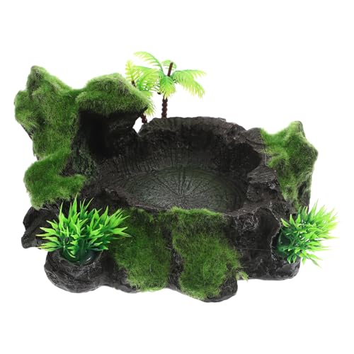VICASKY Reptilien Wasserschale aus Harz Futter und Trinknapf für Schildkröten Eidechsen und Geckos für Reptilienhaltung im Terrarium Sicheres und Design VICASKY Reptilien Wasserschale aus Harz Futter und Trinknapf für Schildkröten Eidechsen und Geckos für Reptilienhaltung im Terrarium Sicheres und Design von VICASKY