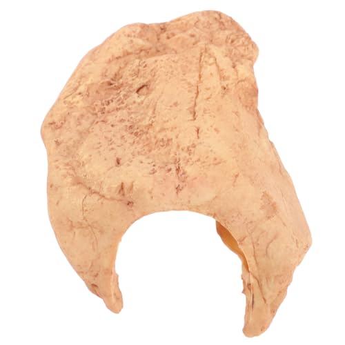 VICASKY Reptilienversteck aus Künstlichem Harz Kleines Schildkröten und Kleintierhöhlen Unterschlupf Natürlicher Terrarien Unterschlupf mit Kletter und Sonnenplatz für Echsen und von VICASKY