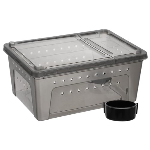 VICASKY Reptilienzuchtbox aus Kunststoff Sicheres Terrarium mit Fütterungsbehälter Langlebig Reinigen für Schildkröten Geckos Spinnen VICASKY Reptilienzuchtbox aus Kunststoff Sicheres Terrarium mit Fütterungsbehälter Langlebig Reinigen für Schildkröten Geckos Spinnen von VICASKY