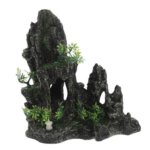 VICASKY Resin Aquarium Stein Höhle Versteck für Garnelen Fisch Tank Dekoration Simulierte Berglandschaft Naturnahe Aquarien Deko von VICASKY