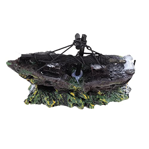 VICASKY Resin Piratenschiff Aquarium Dekoration Langlebiges Versunkenes Schiffsmodell als Versteck für Fische Geeignet für Fischbecken Garten und Landschaft VICASKY Resin Piratenschiff Aquarium Dekoration Langlebiges Versunkenes Schiffsmodell als Versteck für Fische Geeignet für Fischbecken Garten und Landschaft von VICASKY