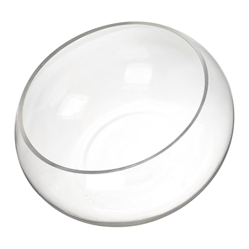 Goldfischglas Rundes Desktop-Aquarium Terrarienschale großes Fischglas klare Vase Glaswaren bürodekoration Anlage Zimmerpflanzen Hydrokultur-Pflanzschale Pflanzgefäß für hydroponische Pflanzen von VICASKY