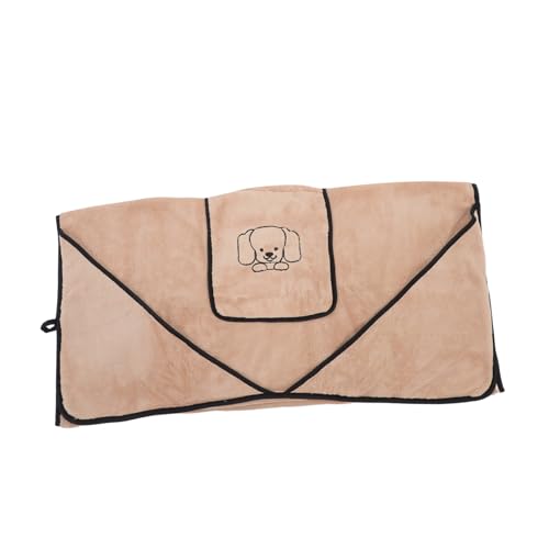 VICASKY Schnell Trocknendes Dickes Haustier Handtuch Korallenvlies mit Praktischen Handtaschen Super Saugfähige Komfortable Decke für Hunde und Katzen für Innen und Außenbereich von VICASKY