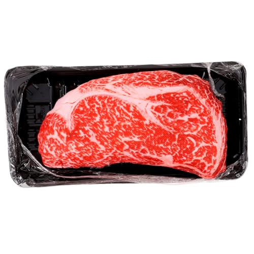 VICASKY Simuliertes Steak Hundespielzeug Quietschendes Interaktives Kauspielzeug für Hunde Design für Kau und Zähneknirschbedürfnisse Einfach zu Reinigen VICASKY Simuliertes Steak Hundespielzeug Quietschendes Interaktives Kauspielzeug für Hunde Design für Kau und Zähneknirschbedürfnisse Einfach zu Reinigen von VICASKY