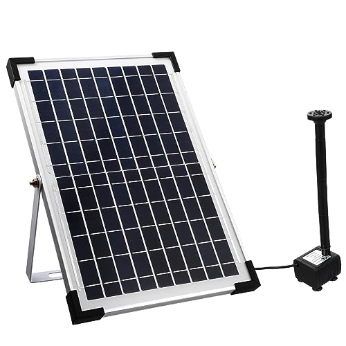 VICASKY Solarbetriebene Wasserpumpe Leistungsstarker Springbrunnen Für Garten Teich Und Vogelbad Solarwasserbrunnen Im Freien Mit Verschiedenen Für Wasserspiele von VICASKY