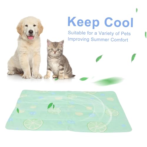 VICASKY Sommer Pet Cooling Mat Kühlkissen für Hunde Katzen Waschbare rutschfeste Gel Matte mit Zitronenmuster Vielseitiges Haustier Kühlbett für Tragbar und Komfortabel VICASKY Sommer Pet Cooling Mat Kühlkissen für Hunde Katzen Waschbare rutschfeste Gel Matte mit Zitronenmuster Vielseitiges Haustier Kühlbett für Tragbar und Komfortabel von VICASKY