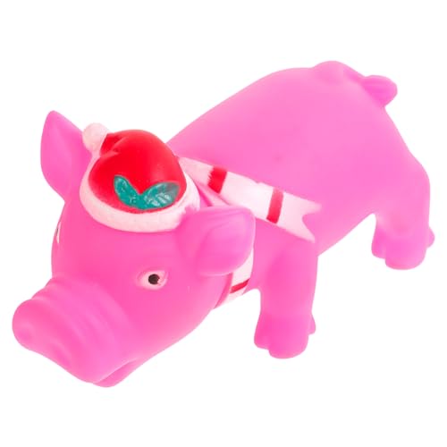 VICASKY Squeaky Hundespielzeug im Schwein Design Interaktives Kauspielzeug für Kleine und Mittlere Hunde und Langlebiges zur Zahnpflege Zufällige Farben Zufällige Farbe von VICASKY
