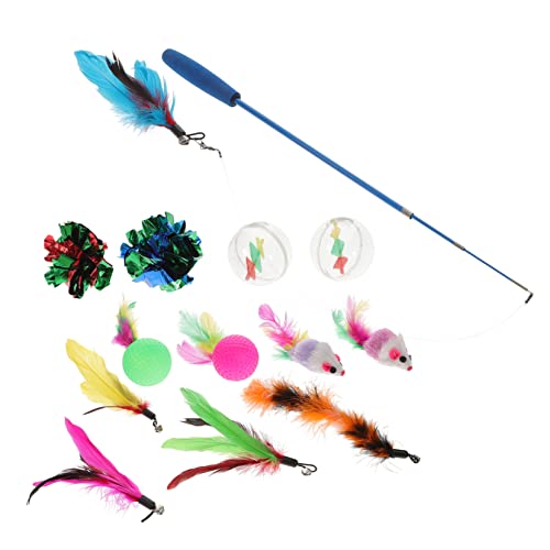 VICASKY Teiliges Katzenspielzeug mit Teleskop Angelrute Langlebige Ersatzköpfe Interaktiver Katzenangel für Kätzchen Indoor Spiel Fördert Bewegung und Spielspaß VICASKY Teiliges Katzenspielzeug mit Teleskop Angelrute Langlebige Ersatzköpfe Interaktiver Katzenangel für Kätzchen Indoor Spiel Fördert Bewegung und Spielspaß von VICASKY