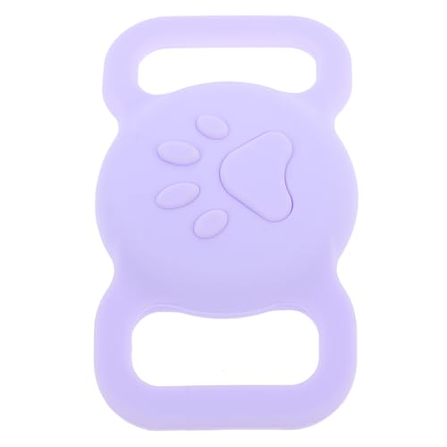 VICASKY Tracker-Fall Air-Tag-Halter Finder Inhaber Etui Für Haustierortungsgerät Air-Tag-uhrenhalter Für Hundehalsband Pro Katzenhalsband-Tracker Freigeben Schild Violet Kieselgel von VICASKY