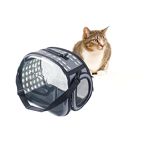 VICASKY Tragbare Haustier Tragetasche für Katzen und Hunde Transparente Transportbox für Reisen Große mit Verstellbaren Trägern und Kratzfestigkeit von VICASKY