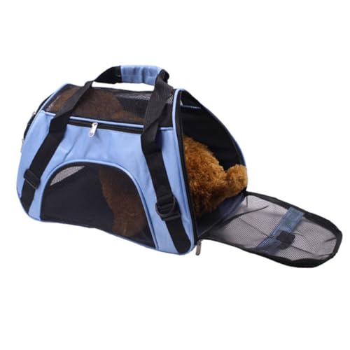 VICASKY Tragbarer Haustier Rucksack Atmungsaktive Mesh Transporttasche für Hunde und Katzen Faltbar Sicher mit Reißverschlüssen für Reisen Camping und Ausflüge Farbe Blau VICASKY Tragbarer Haustier Rucksack Atmungsaktive Mesh Transporttasche für Hunde und Katzen Faltbar Sicher mit Reißverschlüssen für Reisen Camping und Ausflüge Farbe Blau von VICASKY