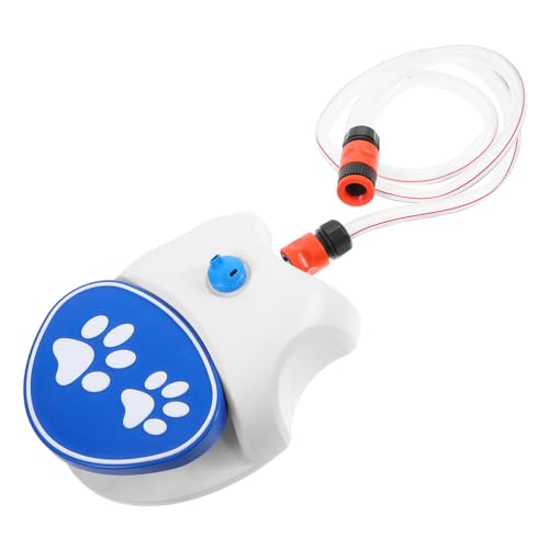 VICASKY Tragbarer Pedal Hundewasserspender mit Schlauch Outdoor Fußaktivierter Trinkbrunnen für Garten und Welpen Langlebiger Schockresistenter Hundesprinkler zur Frischen von VICASKY