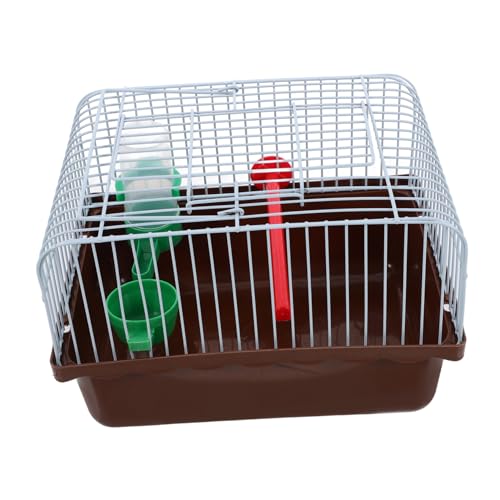 VICASKY Tragbarer Vogelkäfig Für Nymphensittiche Geräumiger Reisekäfig Mit Sitzstange Futterbox Und Trinkspender Transportlösung Für Kleintiere in Braun von VICASKY