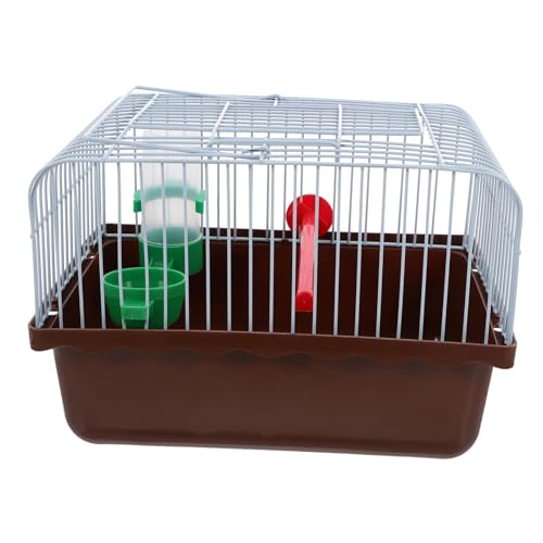 VICASKY Tragbarer Vogelkäfig für Liebesvögel Geräumiger Transportkäfig mit Sitzstange Futterbox und Trinkflasche für Reisen mit Kleinen Haustieren Braun VICASKY Tragbarer Vogelkäfig für Liebesvögel Geräumiger Transportkäfig mit Sitzstange Futterbox und Trinkflasche für Reisen mit Kleinen Haustieren Braun von VICASKY