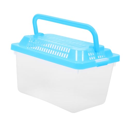 VICASKY Tragbares Aquarium für Haustiere Transparente Schildkröten Transportbox aus Robustem PP für Hamster und Reptilien mit Kreativer Belüftung und Einfachem Zugang zur Beobachtung VICASKY Tragbares Aquarium für Haustiere Transparente Schildkröten Transportbox aus Robustem PP für Hamster und Reptilien mit Kreativer Belüftung und Einfachem Zugang zur Beobachtung von VICASKY