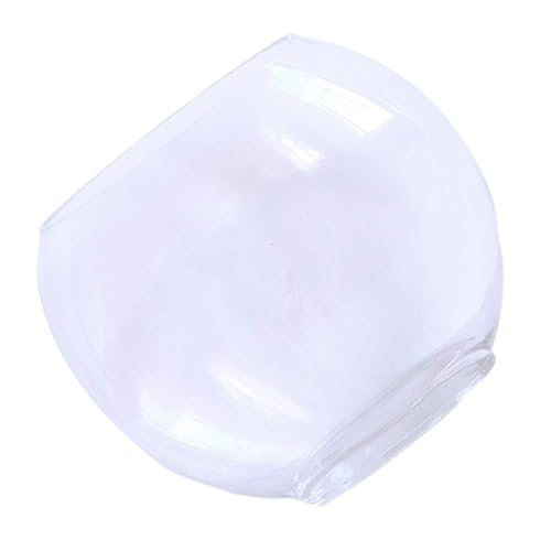 VICASKY Transparenter Betta Fisch Tank Ovaler Aquarienbehälter für Goldfische Dekoration für Zuhause Büro Geschäfte Großer Glasfischbehälter für Pflanzen und Fische von VICASKY
