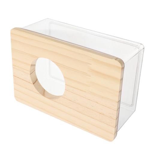 VICASKY Transparenter Hamster Sandbad Container Kleintier Badehaus für Hamsterkäfige und Gehege mit Praktischem Design für Komfortables Baden und Beobachtungsspiel für Kleine Haustiere von VICASKY