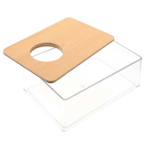 VICASKY Transparenter Hamster Sandbad Container Wiederverwendbare Chinchilla Badewanne Multifunktionales Kleines Haustier Badehaus und Toilette Tragbares Badezimmerzubehör für Hamster von VICASKY