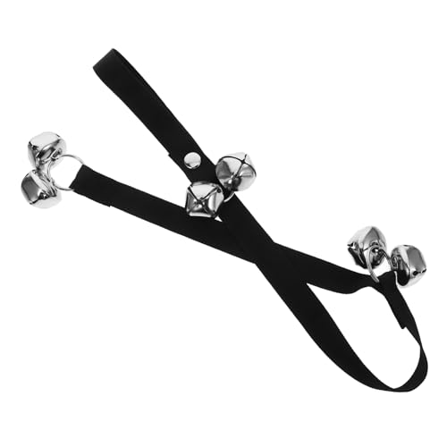 VICASKY Türklingel für Hunde Cool Hundeleinen für kleine Hunde Abschreckungsmittel gegen Hundegebell Draht Glocken Wurf Hundeglocke für den Innenbereich Perlen Hundetürklingel Nylon Black von VICASKY