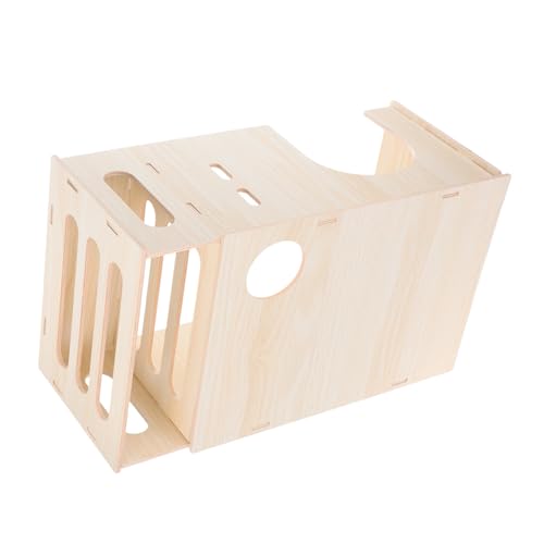 VICASKY Unlackiertes Holz Kleintierhaus mit Integriertem Schlaf Futter und Spielbereich Multifunktionale Rückzugsmöglichkeit für Kaninchen Meerschweinchen Chinchillas und Rennmäuse VICASKY Unlackiertes Holz Kleintierhaus mit Integriertem Schlaf Futter und Spielbereich Multifunktionale Rückzugsmöglichkeit für Kaninchen Meerschweinchen Chinchillas und Rennmäuse von VICASKY