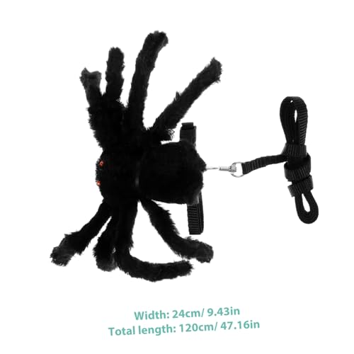 VICASKY Verstellbares Halloween Spinnen Hundegeschirr mit Haustier-Hundeleine Langlebiges Haustier Brustgeschirr in Schwarz Sicherer Trainingsleine für Katzen und Kleine Hunde Komfortabler VICASKY Verstellbares Halloween Spinnen Hundegeschirr mit Haustier-Hundeleine Langlebiges Haustier Brustgeschirr in Schwarz Sicherer Trainingsleine für Katzen und Kleine Hunde Komfortabler von VICASKY
