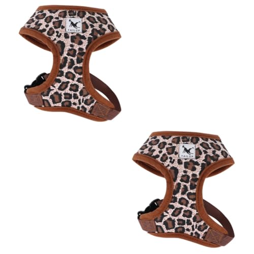 VICASKY Verstellbares Hundegeschirr Im Leoparden-Design - Langlebig Und Bequem Gepolstert Ideal Für Hunde Aller Größen Kein Zug Perfekter Sitz Für Und Abenteuer von VICASKY