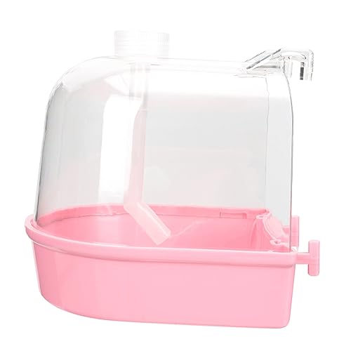 VICASKY Vogel Badebecken für Käfig Kreative Parrot Bath Box mit Einfachem Haken Aufhängen Stresslinderndes Haustier Duschzubehör Kompakt und Vielseitig für Wellensittiche und Kleine von VICASKY