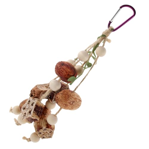 VICASKY Vogel Kauspielzeug aus Robustem Holz mit Natürlichem Kiefernzapfen Lustiges Widerstandsfähiges Foraging für Papageien und Wellensittiche Beißfest und Sicher für Langanhaltenden von VICASKY