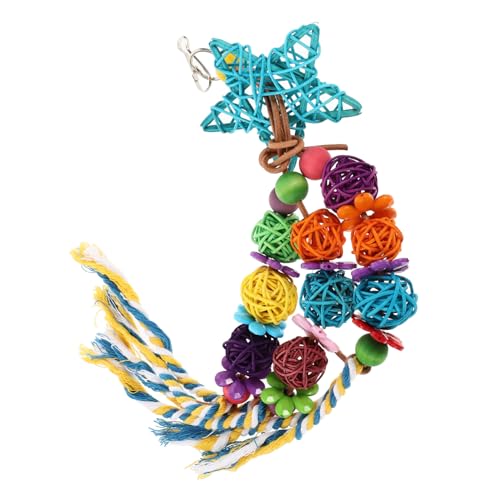 VICASKY Vogel für Papageien Bissfestes Rattan Ball Hängendes Kletterspielzeug für Nymphensittiche Wellensittiche und Andere Kleine VICASKY Vogel für Papageien Bissfestes Rattan Ball Hängendes Kletterspielzeug für Nymphensittiche Wellensittiche und Andere Kleine von VICASKY
