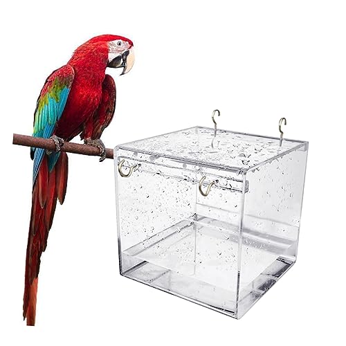 VICASKY Vogelbadewanne Für Käfige - Ideal Für Kanarienvögel - Wellensittiche Und Papageien Größe L Innenvogelbad Für Eine Erfrischende Badeerfahrung Im Käfig von VICASKY