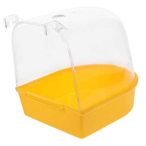 VICASKY Vogelbadewanne Hängen für Käfig Gelbe Badebox mit Löchern Leichtes Parrot Bathing Box für Wellensittiche Papageien und Kleine Vögel Stressabbauendes Bad Einfache VICASKY Vogelbadewanne Hängen für Käfig Gelbe Badebox mit Löchern Leichtes Parrot Bathing Box für Wellensittiche Papageien und Kleine Vögel Stressabbauendes Bad Einfache von VICASKY
