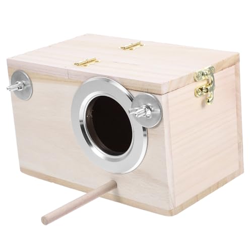 VICASKY Vogelnistkasten aus Holz mit Sitzstange Vogelhaus für Nymphensittiche Wellensittiche Reinigen Vielseitig Bedienen VICASKY Vogelnistkasten aus Holz mit Sitzstange Vogelhaus für Nymphensittiche Wellensittiche Reinigen Vielseitig Bedienen von VICASKY
