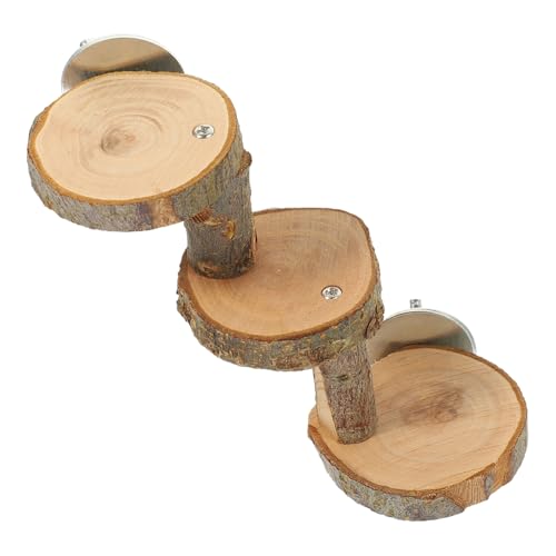 VICASKY Vogelspielzeug aus Holz mit Kletterleiter für Kleine Haustiere für Hamster Sittiche Papageien und Andere Kleine Stufige für Käfige Sicheres von VICASKY