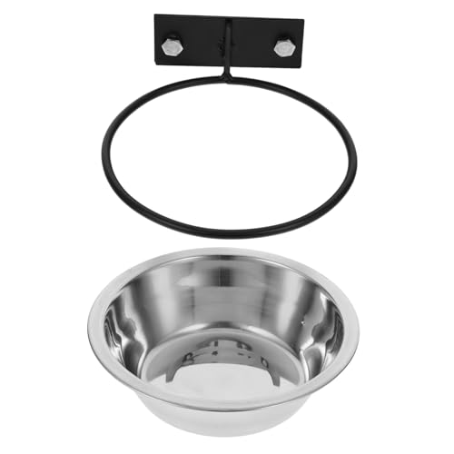 VICASKY Wandmontierter Hundenapf Große Hundewasserschale Erhöhte Katzenschale Futterstation Für Kleine Hunde Kleine Erhöhte Hundenäpfe Erhöhter Wassernapf Für Hunde Silver Rostfreier Stahl von VICASKY