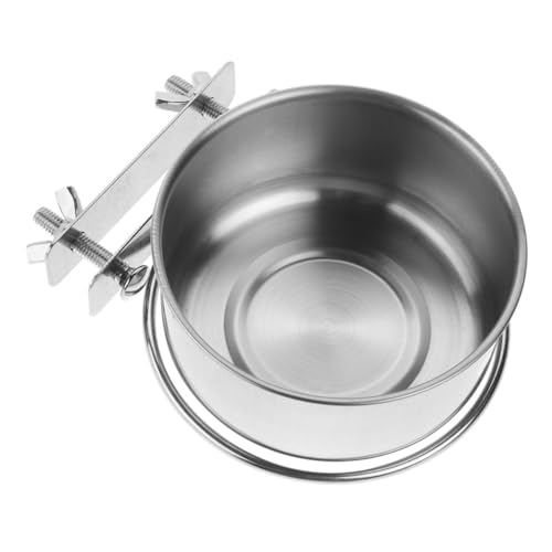 VICASKY Wandmontierter Hundenapf Haustiernapf Hängender Hundefutterautomat Wand Montierte Haustierfutterhäuschen Wassernapf Für Hunde Hündchen Schüssel Katzennäpfe Rostfreier Stahl Silver von VICASKY