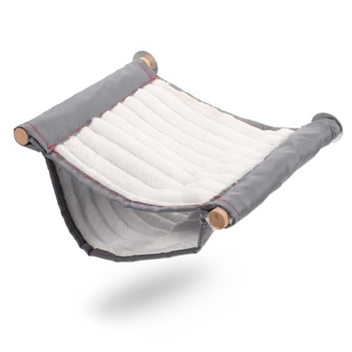 VICASKY Warm Gefütterte Hängematte für Kleintiere Abnehmbar und Waschbar Großes Haustierbett für Hamster Meerschweinchen Chinchillas Komfortables Schlaf und Ruheplatz für Winter Geeignet von VICASKY