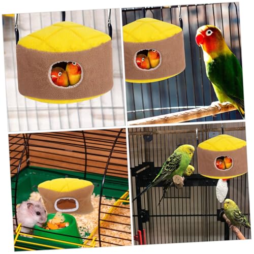 VICASKY Warm Gefütterte Papageienhängematte aus Atmungsaktivem Material Robustes Vogelhaus mit Versteckfunktion als Kuschelbett und Winternest für Wellensittiche und Kleine Papageien von VICASKY